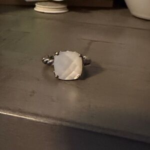 Pandora Silver Ring with White Stone